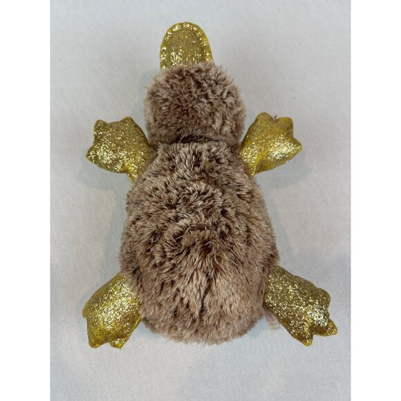 Ty Beanie Boos 9in Perry Platypus Plush Toy Glitter Gold Feet and Bill - Picture 6 of 7
